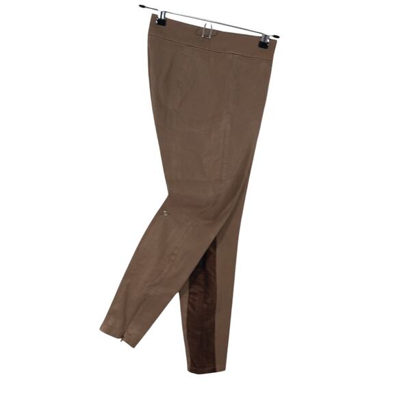 WHITE HOUSE BLACK MARKET! "THE LEGGING" TAN STRETCH "SUEDE" INSET PANTS! SZ 6 - Picture 6 of 12
